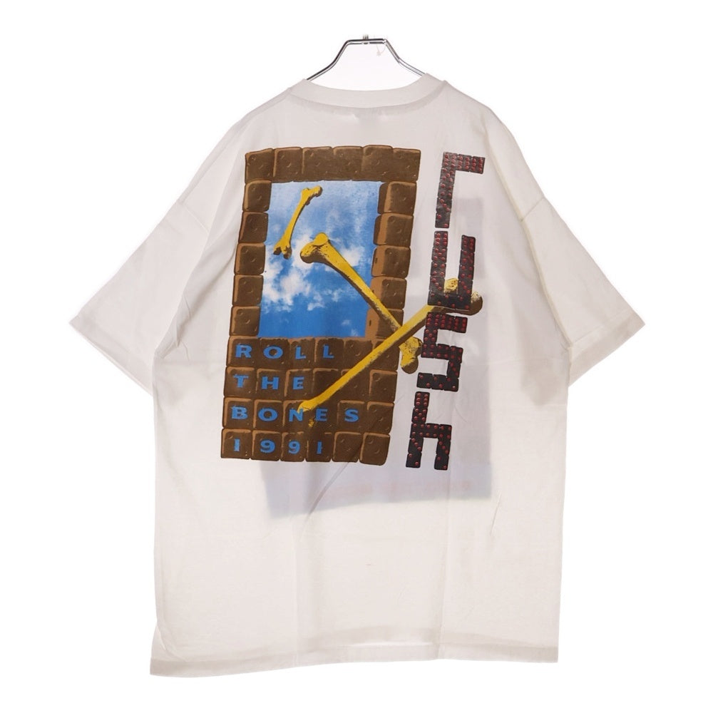 VINTAGE(ヴィンテージ) 90s RUSH ROLL THE BONES ラッシュ Tシャツ 半袖カットソー ホワイト