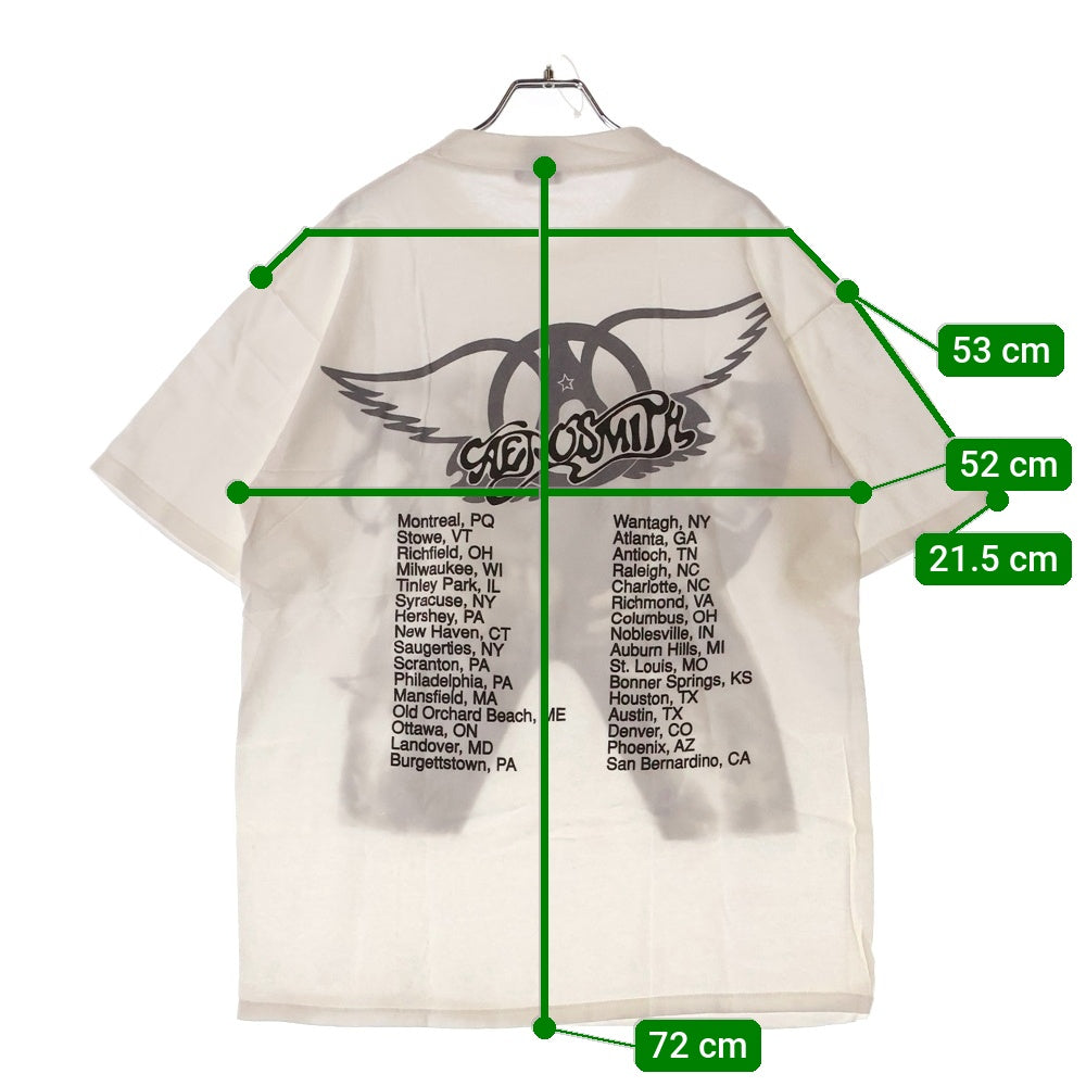 VINTAGE(ヴィンテージ) 90s AEROSMITH エアロスミス Tシャツ 半袖カットソー ホワイト