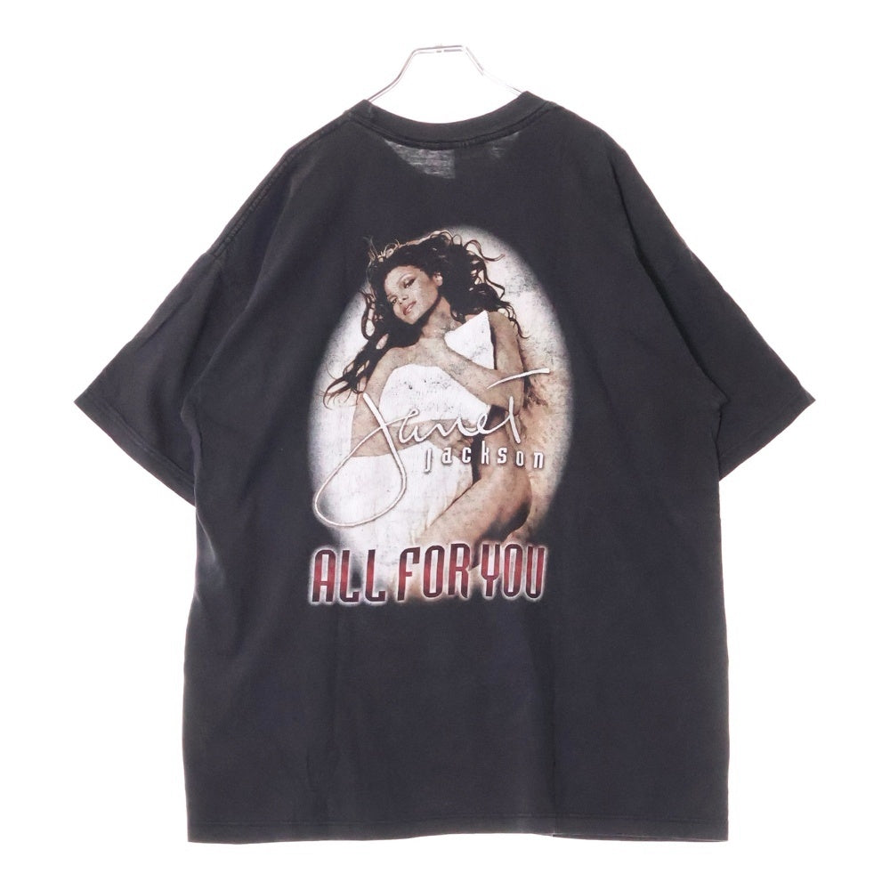 VINTAGE(ヴィンテージ) 90s JANET JACKSON ALL FOR YOU TOUR BOOTLEG ジャネット Tシャツ 半袖カットソー ブラック