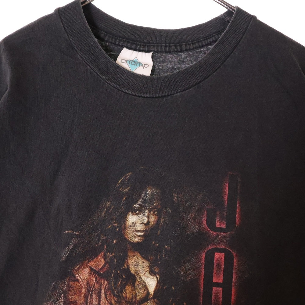 VINTAGE(ヴィンテージ) 90s JANET JACKSON ALL FOR YOU TOUR BOOTLEG ジャネット Tシャツ 半袖カットソー ブラック