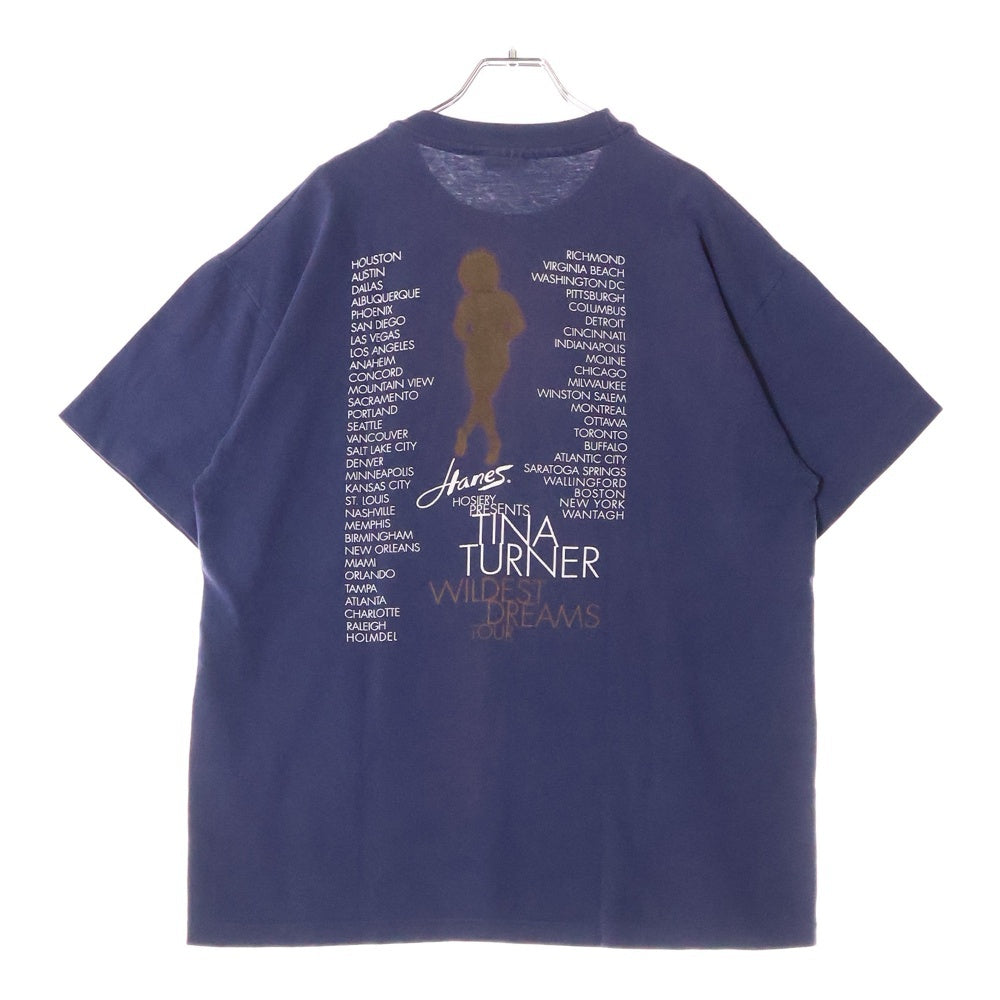 VINTAGE(ヴィンテージ) 90s TINA TURNER WILDEST DREAMS TOUR ティナターナー Tシャツ 半袖カットソー ネイビー