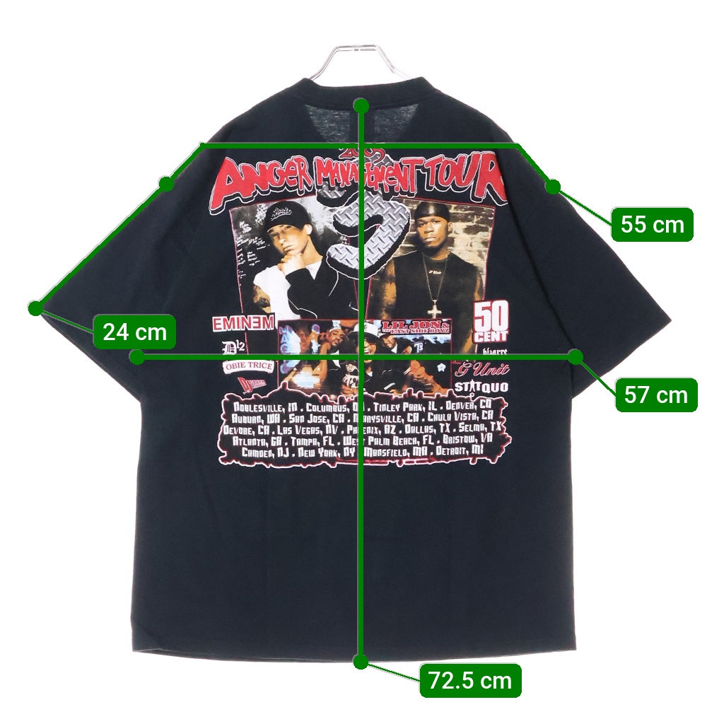 VINTAGE(ヴィンテージ) 00s ANGER MANAGEMENT TOUR3 アンガーマネジメント Tシャツ 半袖カットソー ブラック