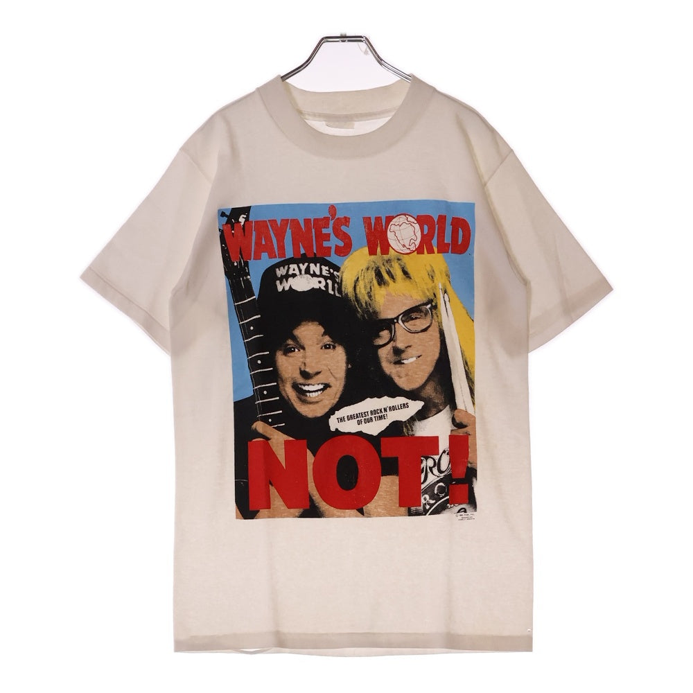 VINTAGE(ヴィンテージ) 90s Waynes World TEE ウィンズワールド ムービー フロントプリント半袖Tシャツ カットソー ホワイト