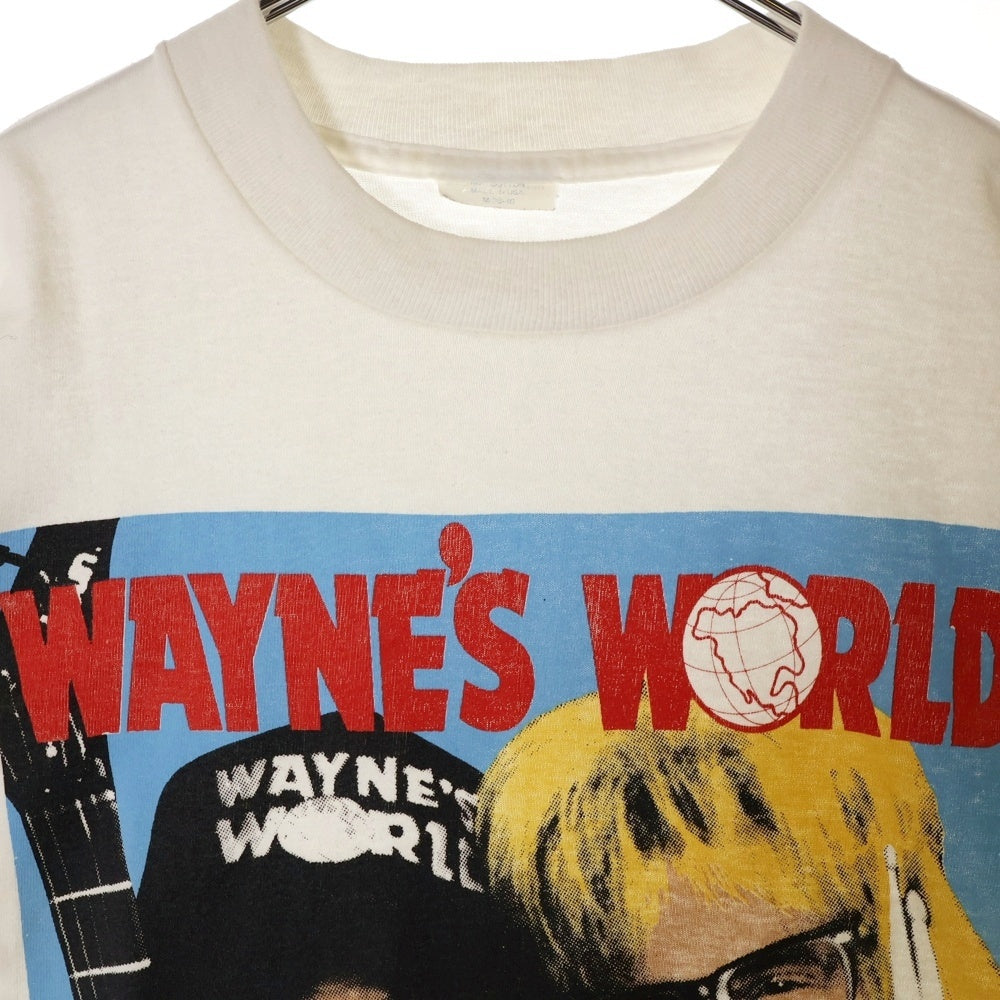 VINTAGE(ヴィンテージ) 90s Waynes World TEE ウィンズワールド ムービー フロントプリント半袖Tシャツ カットソー ホワイト