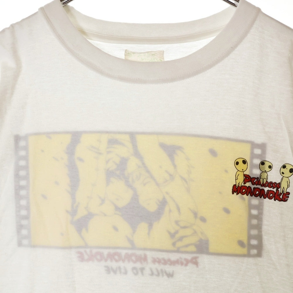 VINTAGE(ヴィンテージ) 90s MONONOKE Princess TEE もののけ姫 両面プリント半袖Tシャツ カットソー ホワイト