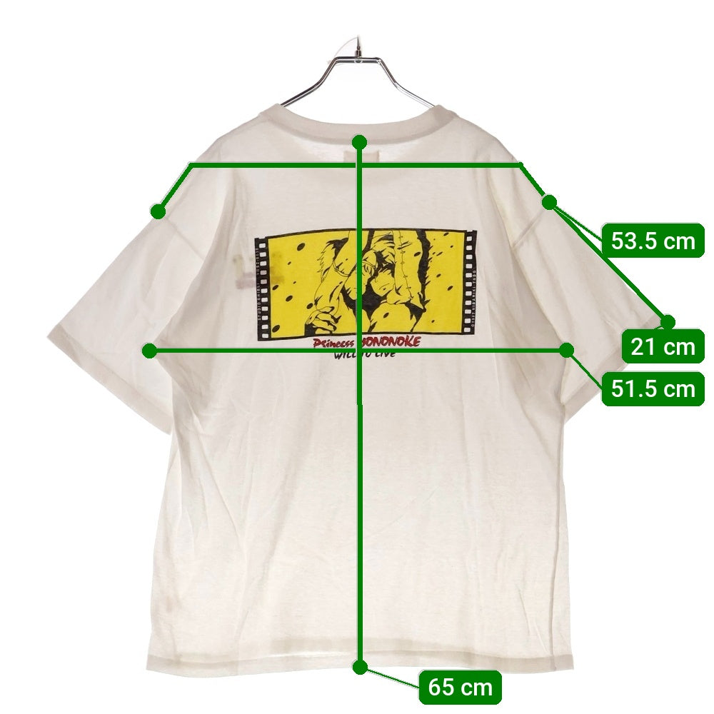 VINTAGE(ヴィンテージ) 90s MONONOKE Princess TEE もののけ姫 両面プリント半袖Tシャツ カットソー ホワイト