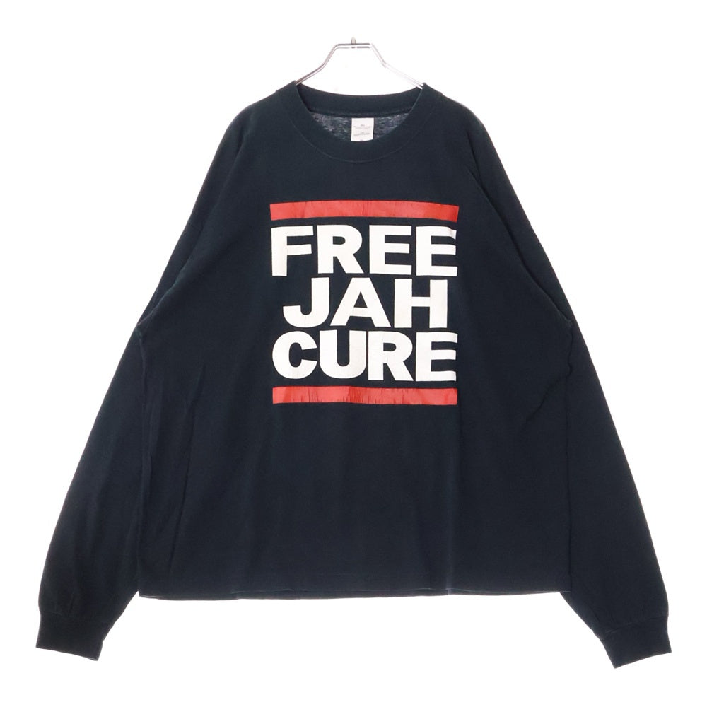 VINTAGE(ヴィンテージ) 00s FREE JAH CURE L/S TEE フロントプリント 長袖 Tシャツ ブラック