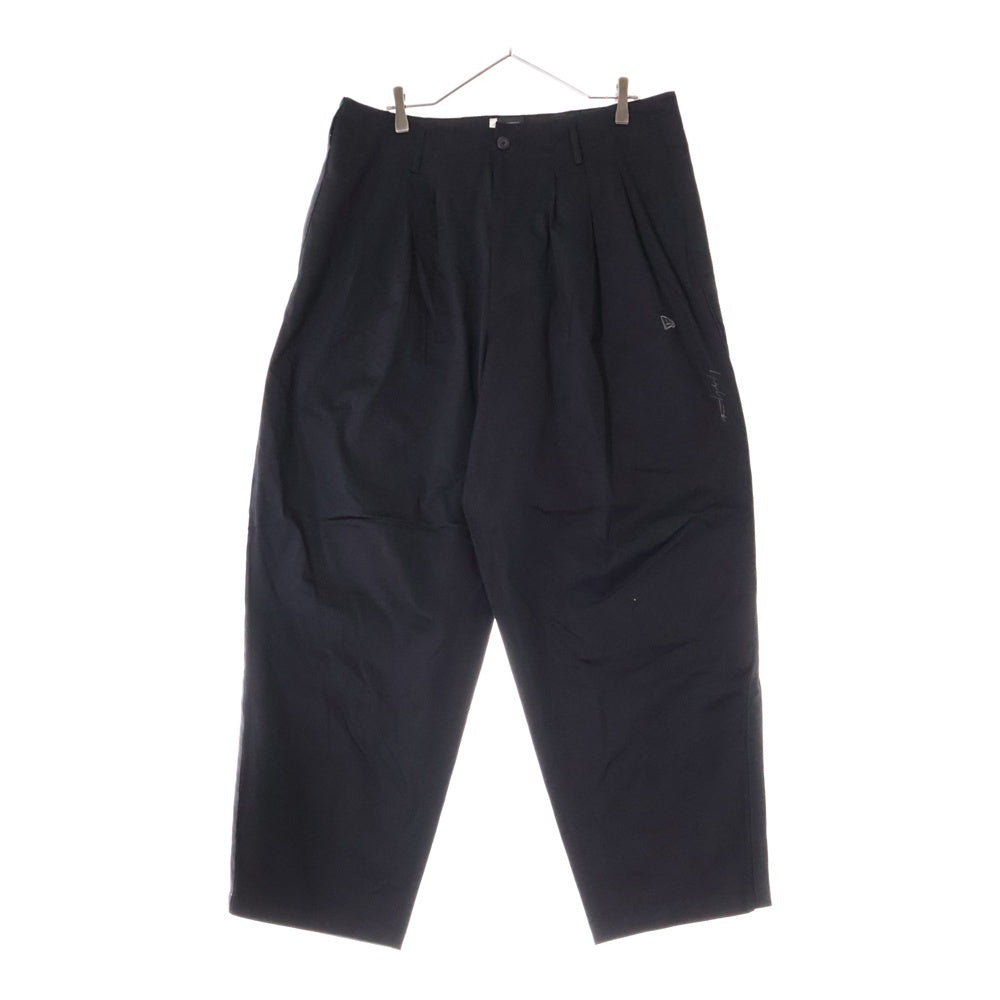 Yohji Yamamoto POUR HOMME(ヨウジヤマモト プールオム) 23AW New Era Side Tape Pants YY LOGO ニューエラ サイドテープ ワイド パンツ ブラック HJ-P99-039