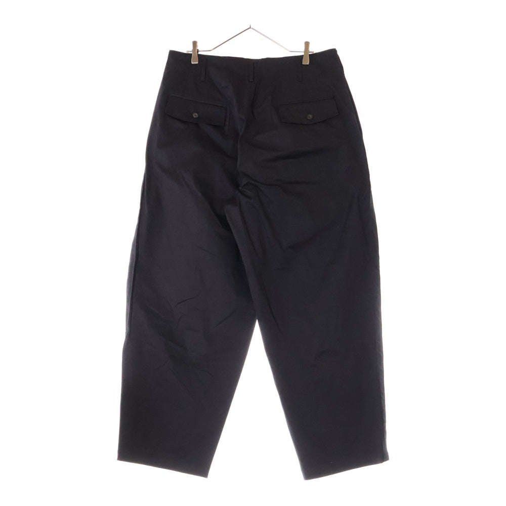 Yohji Yamamoto POUR HOMME(ヨウジヤマモト プールオム) 23AW New Era Side Tape Pants YY LOGO ニューエラ サイドテープ ワイド パンツ ブラック HJ-P99-039