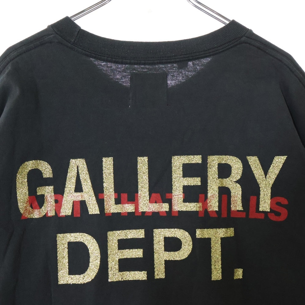 GALLERY DEPT.(ギャラリーデプト) ART THAT KILLS スカルエンジェル プリント Tシャツ 半袖カットソー ブラック