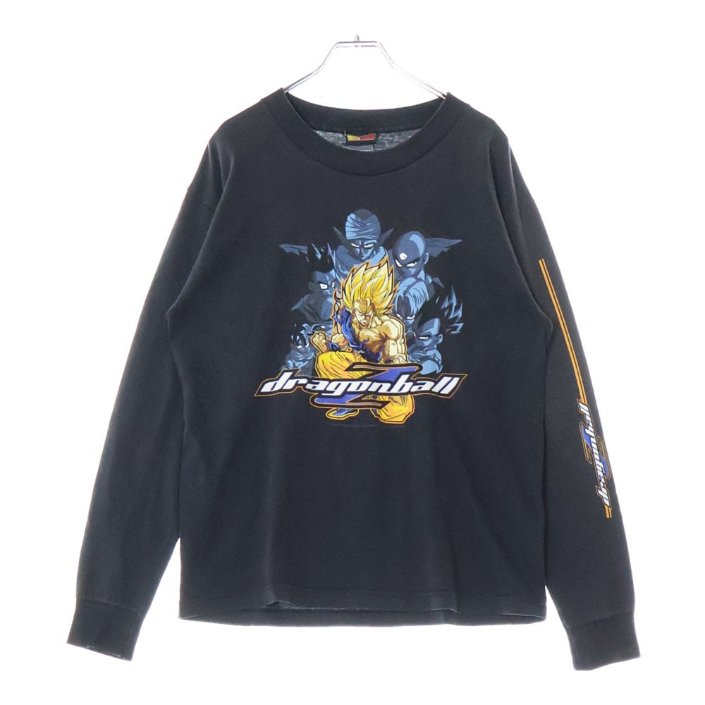 VINTAGE(ヴィンテージ) 00s DRAGONBALL 孫悟空 ピッコロ 天津飯 トランクス ベジータ ヤムチャ 悟飯 クリリン L/S ドラゴンボール ロンT Tシャツ 長袖カットソー ブラック