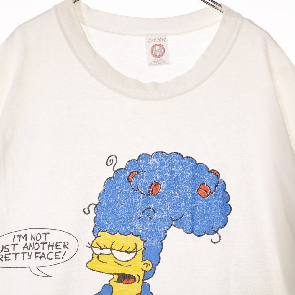 VINTAGE(ヴィンテージ) 90s The Simpsons TEE ザ シンプソンズ マージ単体 フロントプリント半袖Tシャツ カットソー ホワイト