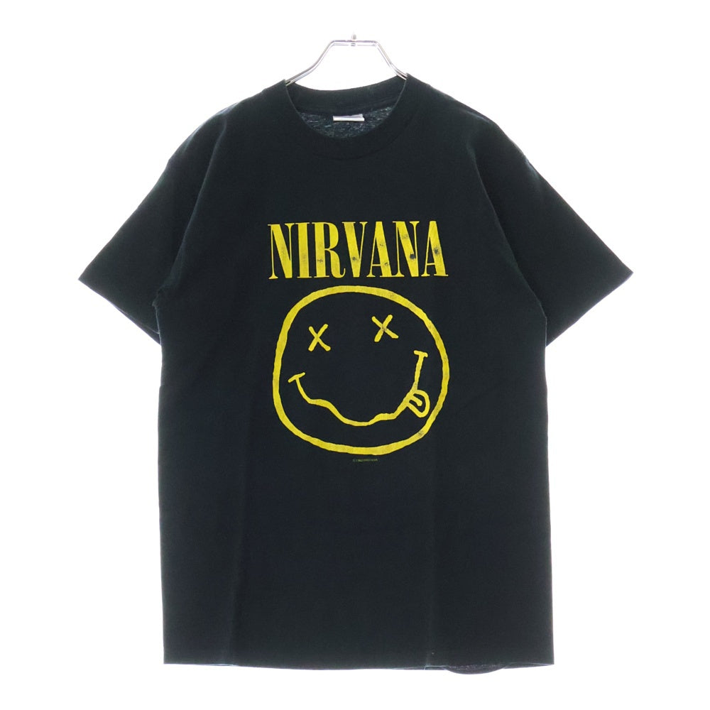 VINTAGE(ヴィンテージ) 00s NIRVANA Y2K SMILE ニルヴァーナ スマイルTシャツ 半袖カットソー ブラック