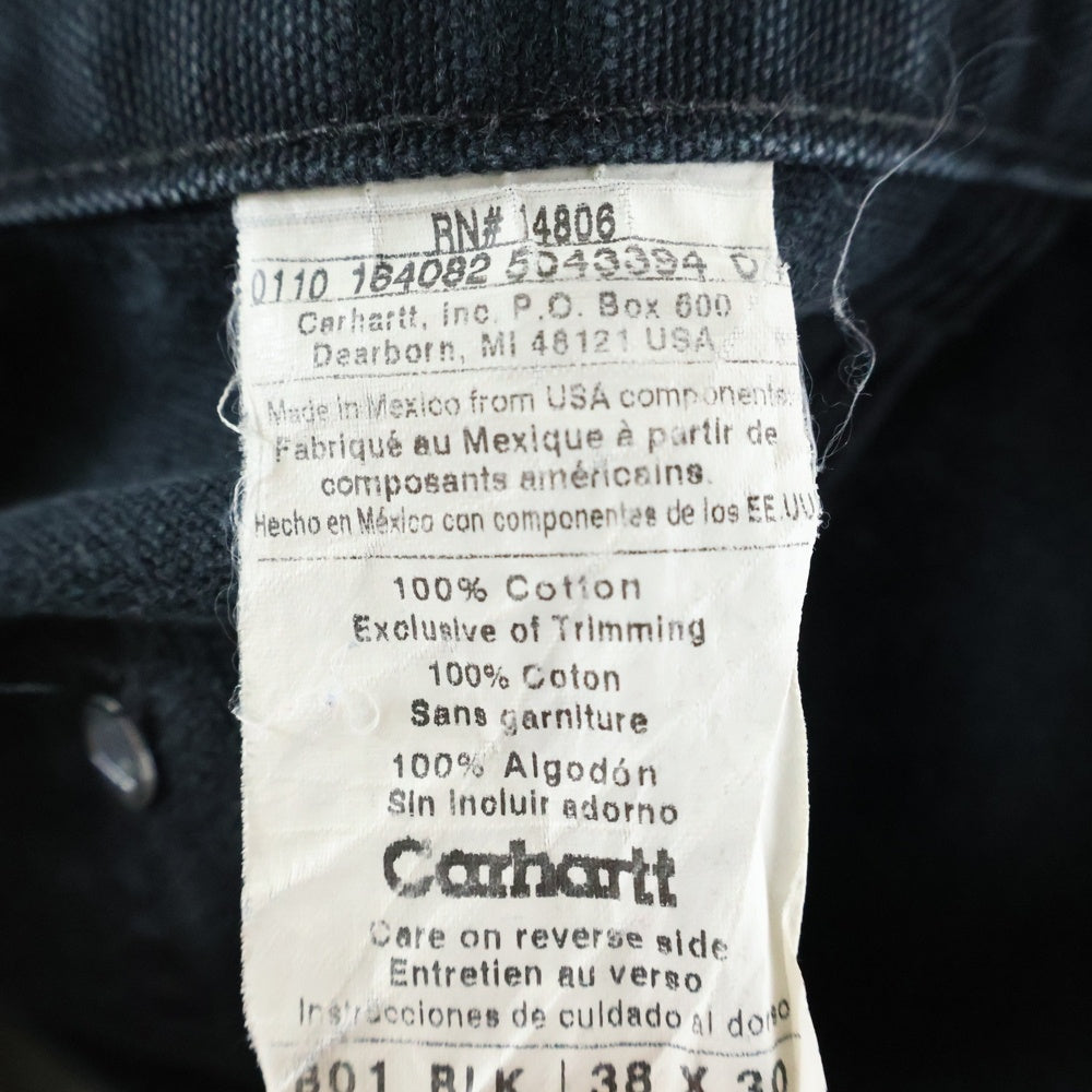 CARHARTT(カーハート) 00s DOUBLE KNEE WORK PANTS ダブルニーワークパンツ メキシコ製 ブラック B01 BLK