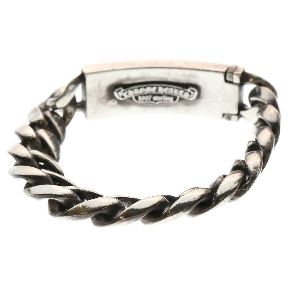 CHROME HEARTS(クロムハーツ) ID FLORAL CRS フローラルクロスIDクラシックリンク ブレスレット 13LINK シルバー BCA164