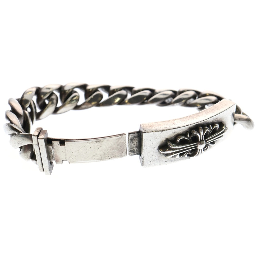 CHROME HEARTS(クロムハーツ) ID FLORAL CRS フローラルクロスIDクラシックリンク ブレスレット 13LINK シルバー BCA164
