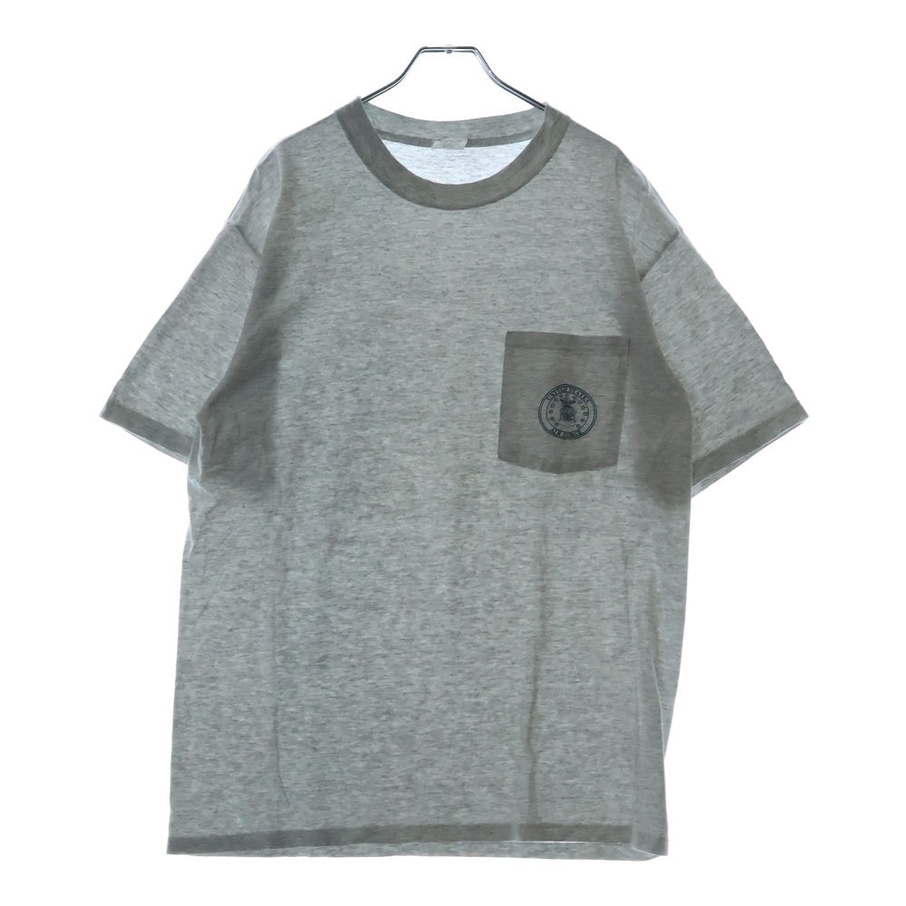 NO BRAND(ノーブランド) UNITED STATES AIR FORCE ポケット Tシャツ 半袖カットソー グレー