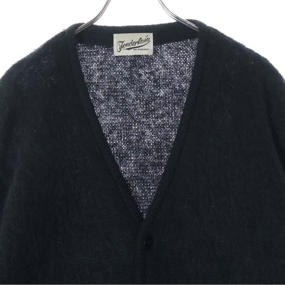 TENDERLOIN(テンダーロイン) MOHAIR CARDIGAN ウール アクリル ナイロン カーディガン ブラック