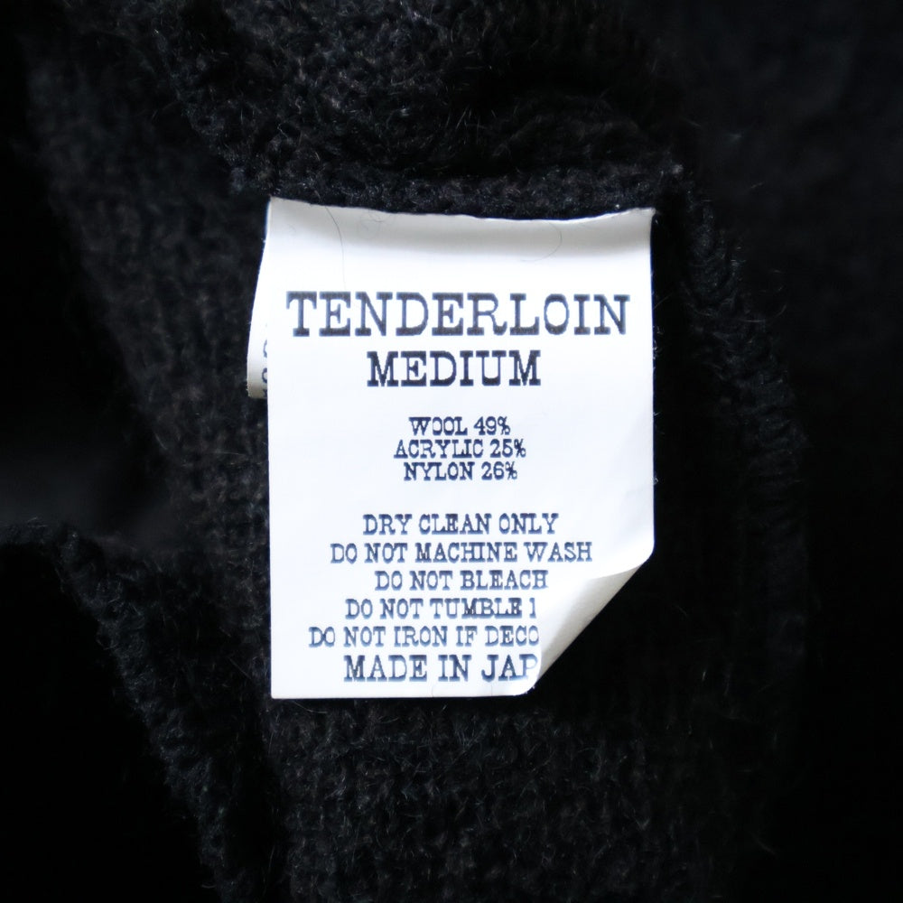 TENDERLOIN(テンダーロイン) MOHAIR CARDIGAN ウール アクリル ナイロン カーディガン ブラック