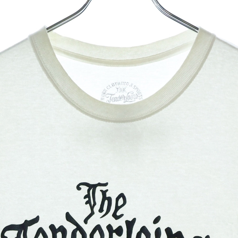 TENDERLOIN(テンダーロイン) THE TENDERLOIN TEE フロント ロゴ プリント Tシャツ 半袖カットソーホワイト