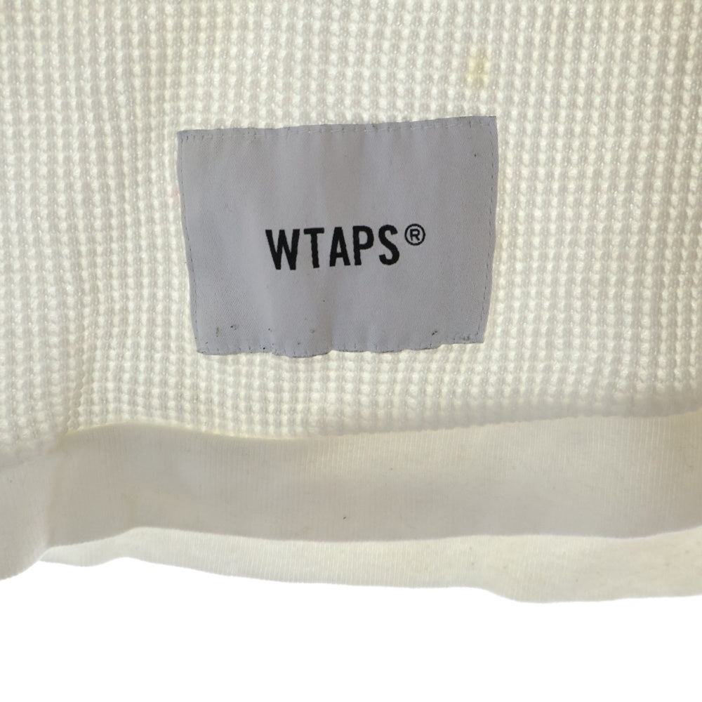 WTAPS(ダブルタップス) 20SS WAFFLE LS TEE COTTON コットン ワッフル 長袖カットソー ホワイト 201ATDT-CSM29