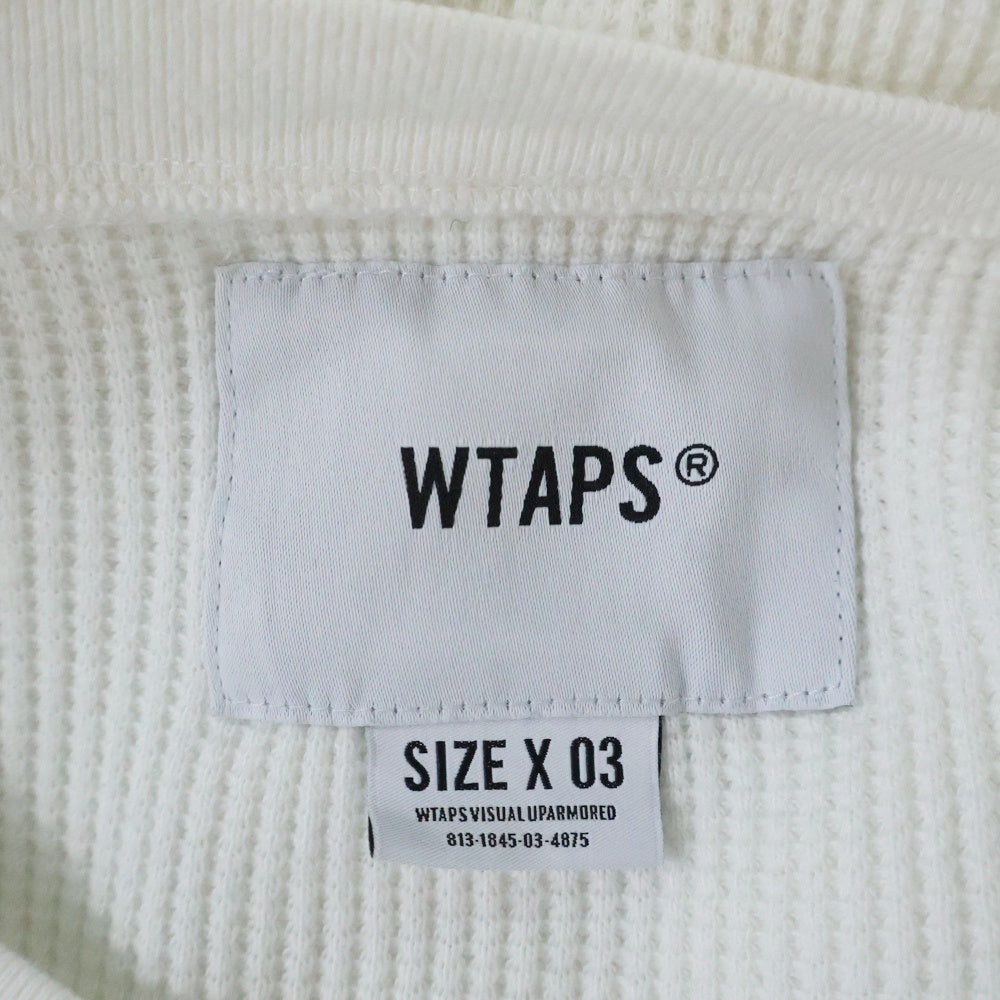 WTAPS(ダブルタップス) 20SS WAFFLE LS TEE COTTON コットン ワッフル 長袖カットソー ホワイト 201ATDT-CSM29