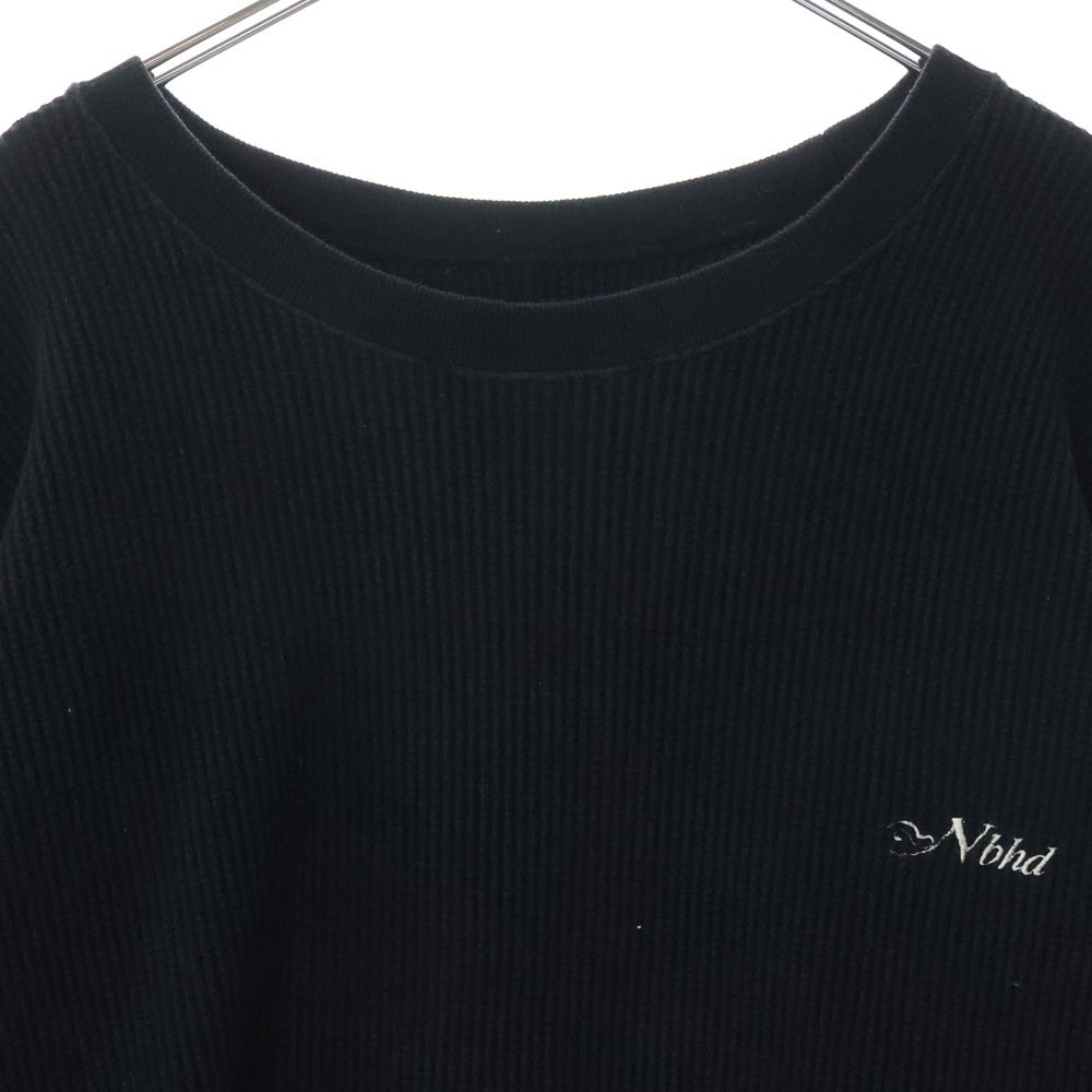 NEIGHBORHOOD(ネイバーフッド) 21AW WAFFLE C-CREW.L/S ワッフルスウェット カットソー ブラック 212OKNH-CSM02