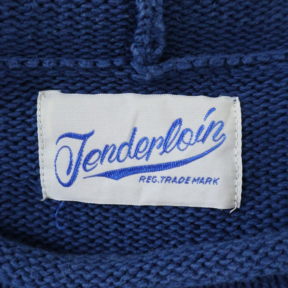 TENDERLOIN(テンダーロイン) ROLL NECK SWEATER INDIGO BLUE ロールネック コットンリネン ニットセーター ブルー