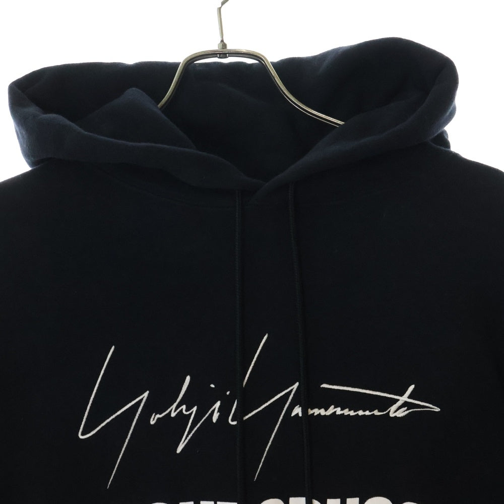 NEIGHBORHOOD(ネイバーフッド) ×Yohji Yamamoto YN. HOODED LS BLACK ヨウジヤマモト フロントロゴプルオーバーパーカー ブラック 222YAYYN-CSM01S HZ-T64-289