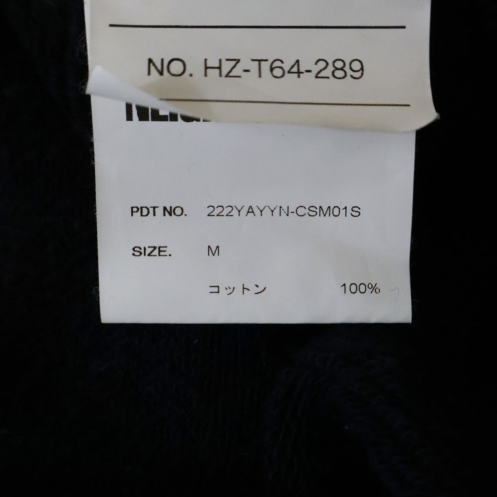 NEIGHBORHOOD(ネイバーフッド) ×Yohji Yamamoto YN. HOODED LS BLACK ヨウジヤマモト フロントロゴプルオーバーパーカー ブラック 222YAYYN-CSM01S HZ-T64-289