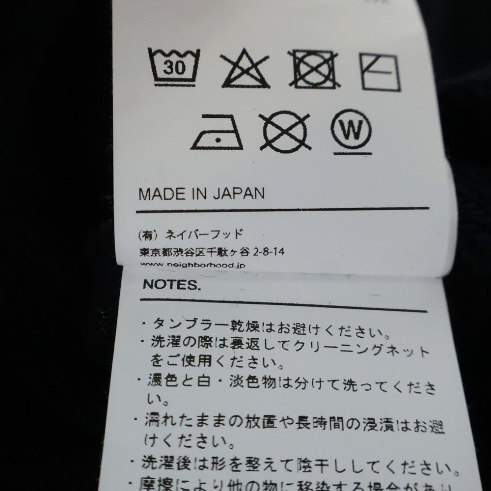 NEIGHBORHOOD(ネイバーフッド) ×Yohji Yamamoto YN. HOODED LS BLACK ヨウジヤマモト フロントロゴプルオーバーパーカー ブラック 222YAYYN-CSM01S HZ-T64-289