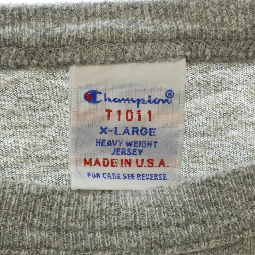 CHAMPION(チャンピオン) T1011 ティーテンイレブン ショートスリーブポケット MADE IN USA Tシャツ 半袖カットソー グレー