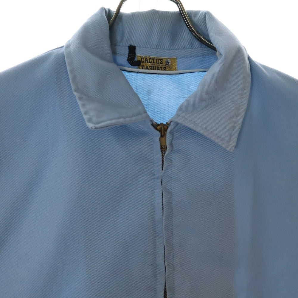 VINTAGE(ヴィンテージ) 70s CACTUS CASUALS 棒 TALON ZIP ジップアップ ブルゾン ブルー