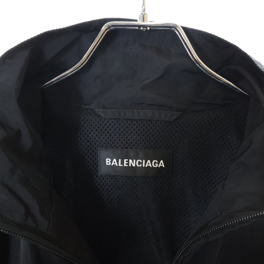 BALENCIAGA(バレンシアガ) 20SS 622002 TI050 UNIFORM LOGO ユニフォームロゴ 刺繍 ナイロン ジップアップブルゾン ブラック