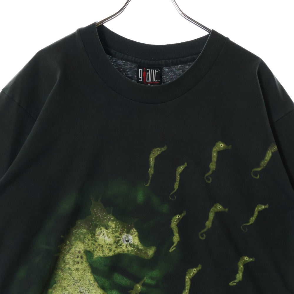 VINTAGE(ヴィンテージ) 90s NIRVANA SEAHORSE TEE ニルヴァーナ シーホース 両面プリント半袖Tシャツ カットソー ブラック