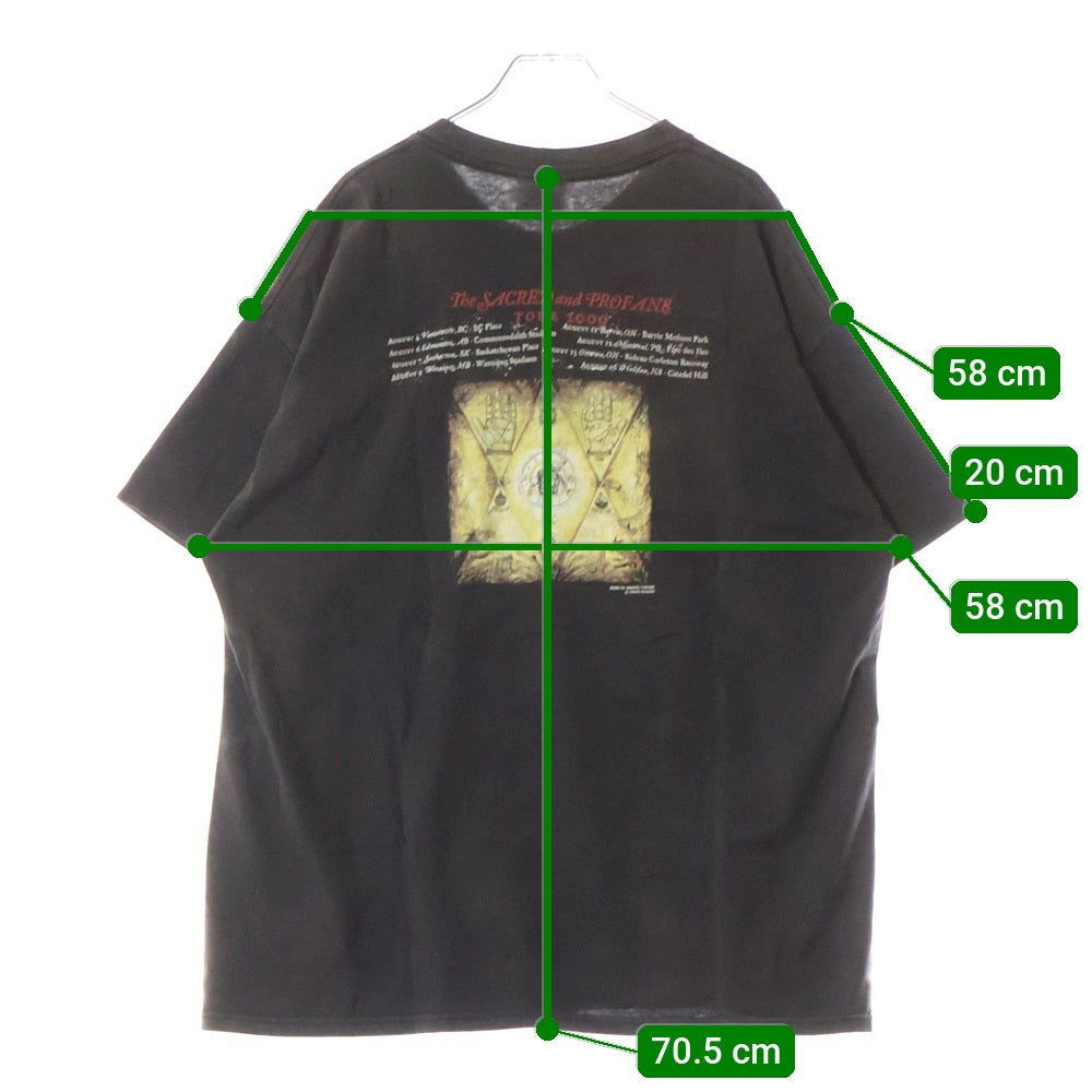 VINTAGE(ヴィンテージ) 90s THE SMASHING PUMPKINS THE SACRED AND PROFANE TOUR 2000 TEE スマッシングパンプキンズ バンド 両面プリント半袖Tシャツ カットソー ブラック