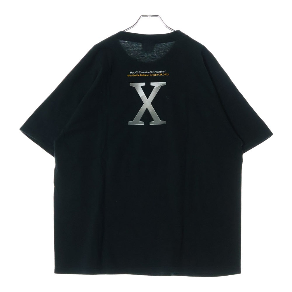 VINTAGE(ヴィンテージ) 00s Apple Mac OS X 1TEE アップル 企業 両面プリント半袖Tシャツ カットソー ブラック