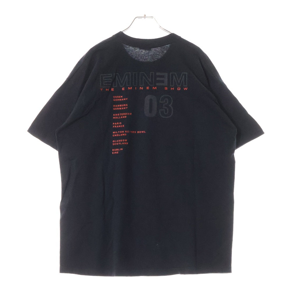 VINTAGE(ヴィンテージ) 00s EMINEM THE EMINEM SHOW 2003 TEE エミネム 両面プリント半袖Tシャツ カットソー ブラック