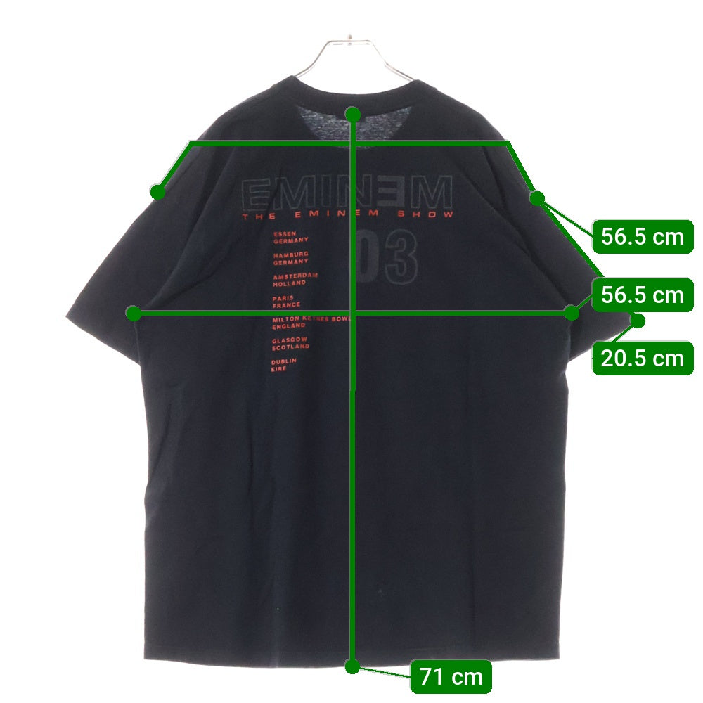 VINTAGE(ヴィンテージ) 00s EMINEM THE EMINEM SHOW 2003 TEE エミネム 両面プリント半袖Tシャツ カットソー ブラック