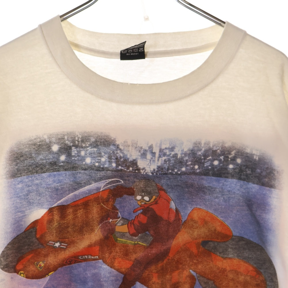 VINTAGE(ヴィンテージ) 90s AKIRA KANEDA BIKE WHITE FASHION VICTIM TEE アキラ バイク 両面プリント半袖Tシャツ カットソー ホワイト