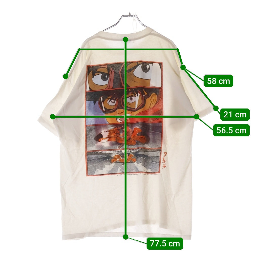 VINTAGE(ヴィンテージ) 90s AKIRA KANEDA BIKE WHITE FASHION VICTIM TEE アキラ バイク 両面プリント半袖Tシャツ カットソー ホワイト
