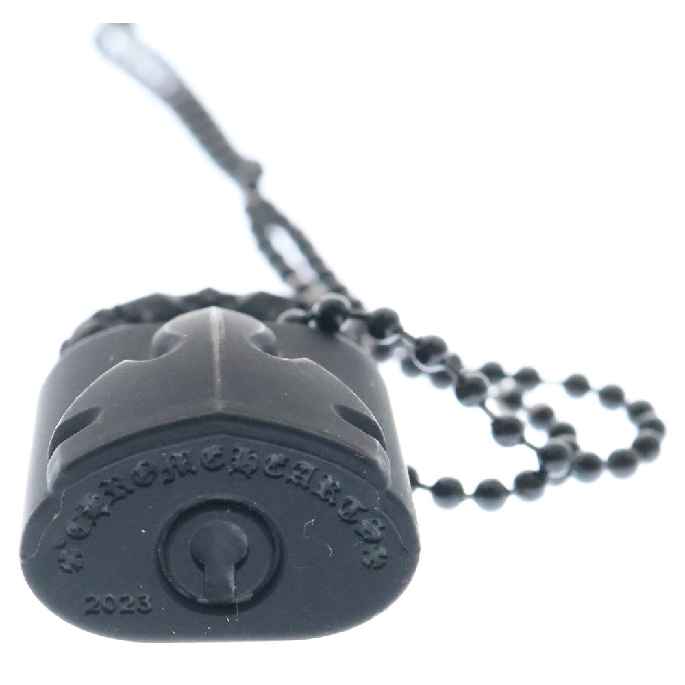 CHROME HEARTS(クロムハーツ) PADLOCK FLERKNEE SLCN パドロックフレアニー ラバーネックレス シリコン ブラック BCA295