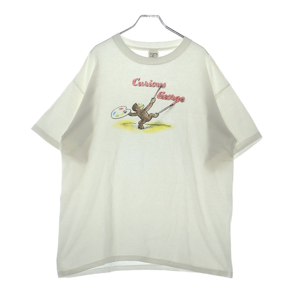 VINTAGE(ヴィンテージ) 90s CURIOUS GEORGE おさるのジョージ フロントプリント 半袖Tシャツ カットソー ホワイト