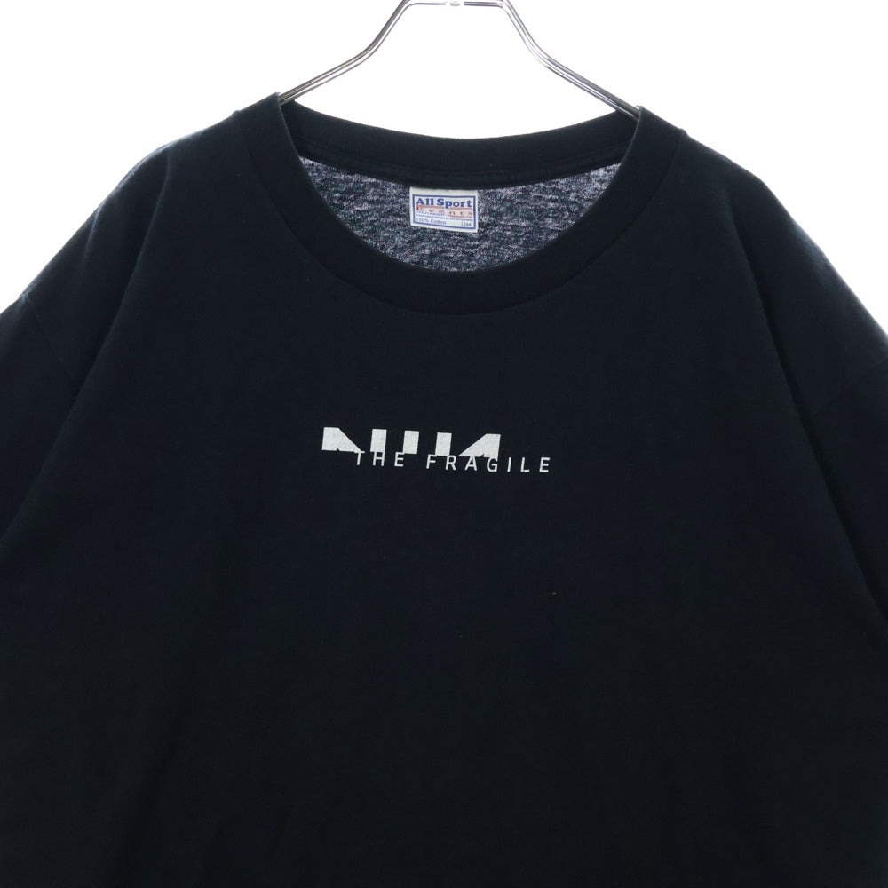 VINTAGE(ヴィンテージ) 00s NINE INCH NAILS THE FRAGILE FRAGILITY WHERE THE FUCK WHERE YOU? 2000 ナインインチネイルズ 両面プリント 半袖Tシャツ カットソー ブラック