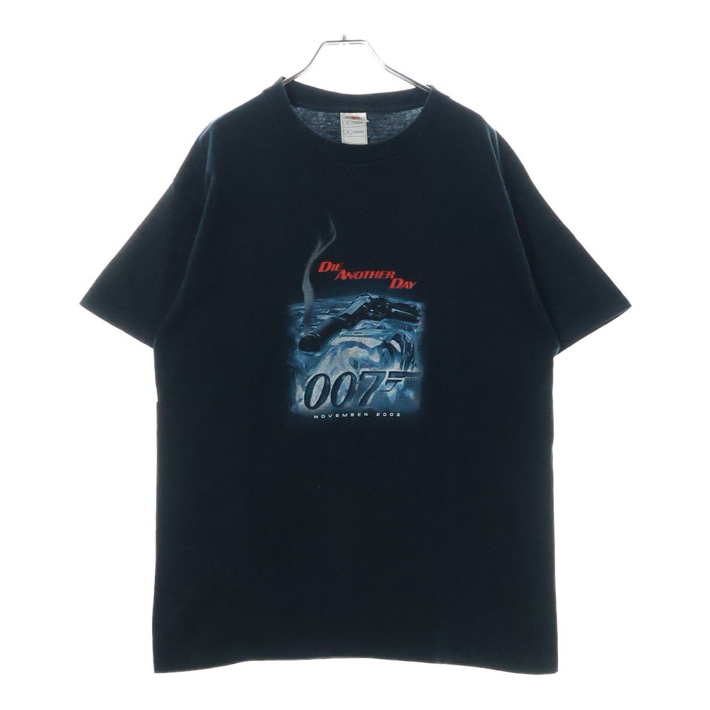 VINTAGE(ヴィンテージ) 00s 007 DIE ANOTHER DAY MOVIE TEE フロント プリント Tシャツ 半袖カットソー ブラック