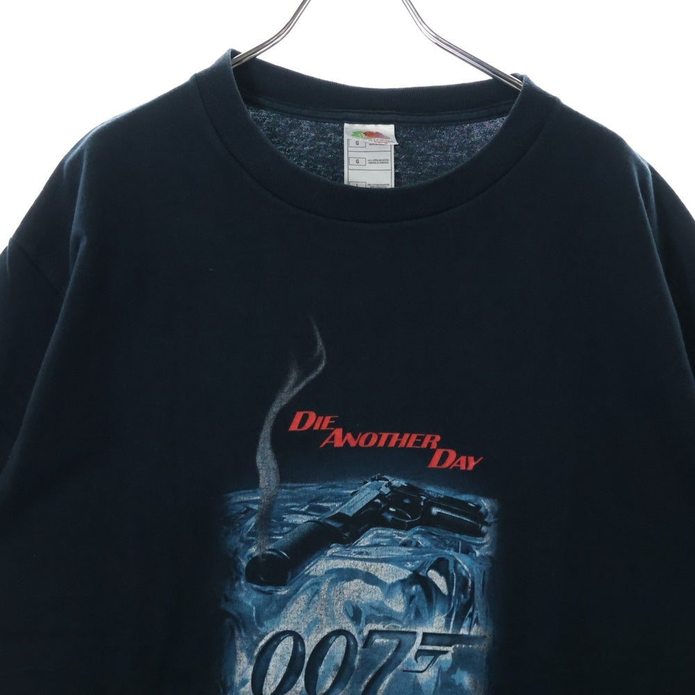 VINTAGE(ヴィンテージ) 00s 007 DIE ANOTHER DAY MOVIE TEE フロント プリント Tシャツ 半袖カットソー ブラック