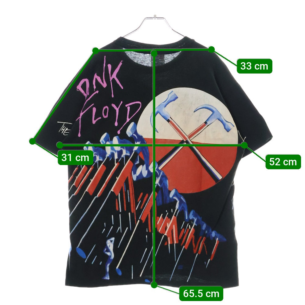 VINTAGE(ヴィンテージ) 90s PINK FLOYD THE WALL ピンクフロイド ザウォール Tシャツ 半袖カットソー ブラック