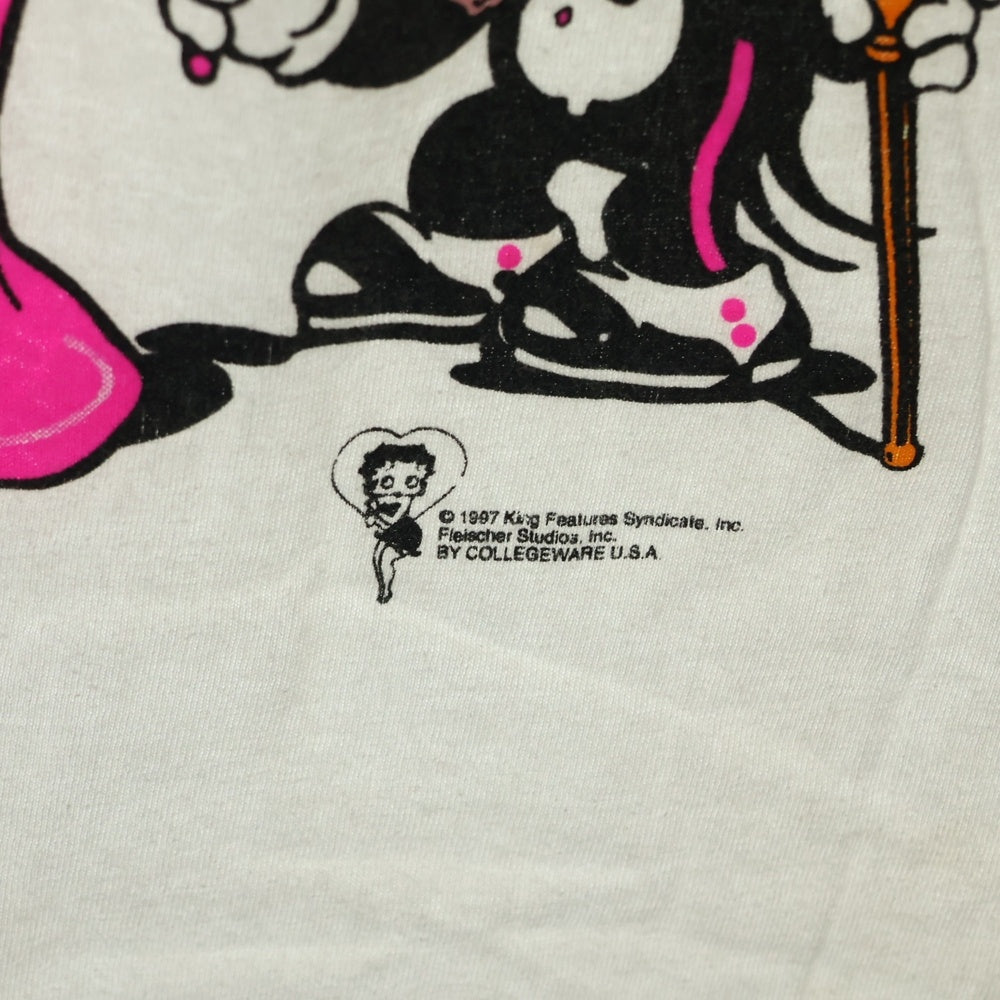 VINTAGE(ヴィンテージ) 90s BETTY BOOP MOM ベティ マム フロント プリント Tシャツ 半袖カットソー ホワイト