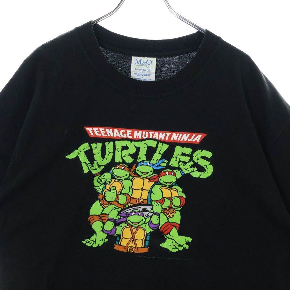 VINTAGE(ヴィンテージ) 00s TURTLES TEENAGE MUTANT NINJA フロントプリント 半袖 Tシャツ カットソー ブラック