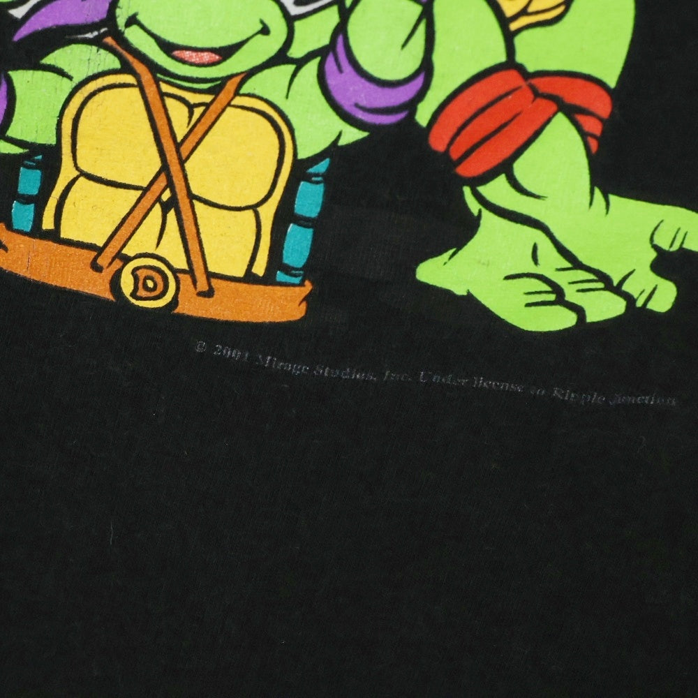 VINTAGE(ヴィンテージ) 00s TURTLES TEENAGE MUTANT NINJA フロントプリント 半袖 Tシャツ カットソー ブラック